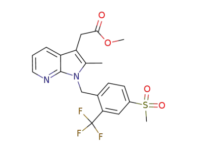 methyl 2-(2-methyl-1-(4-(methylsulfonyl)-2-(trifluoromethyl)benzyl)-1H-pyrrolo[2,3-b]pyridin-3-yl)acetate